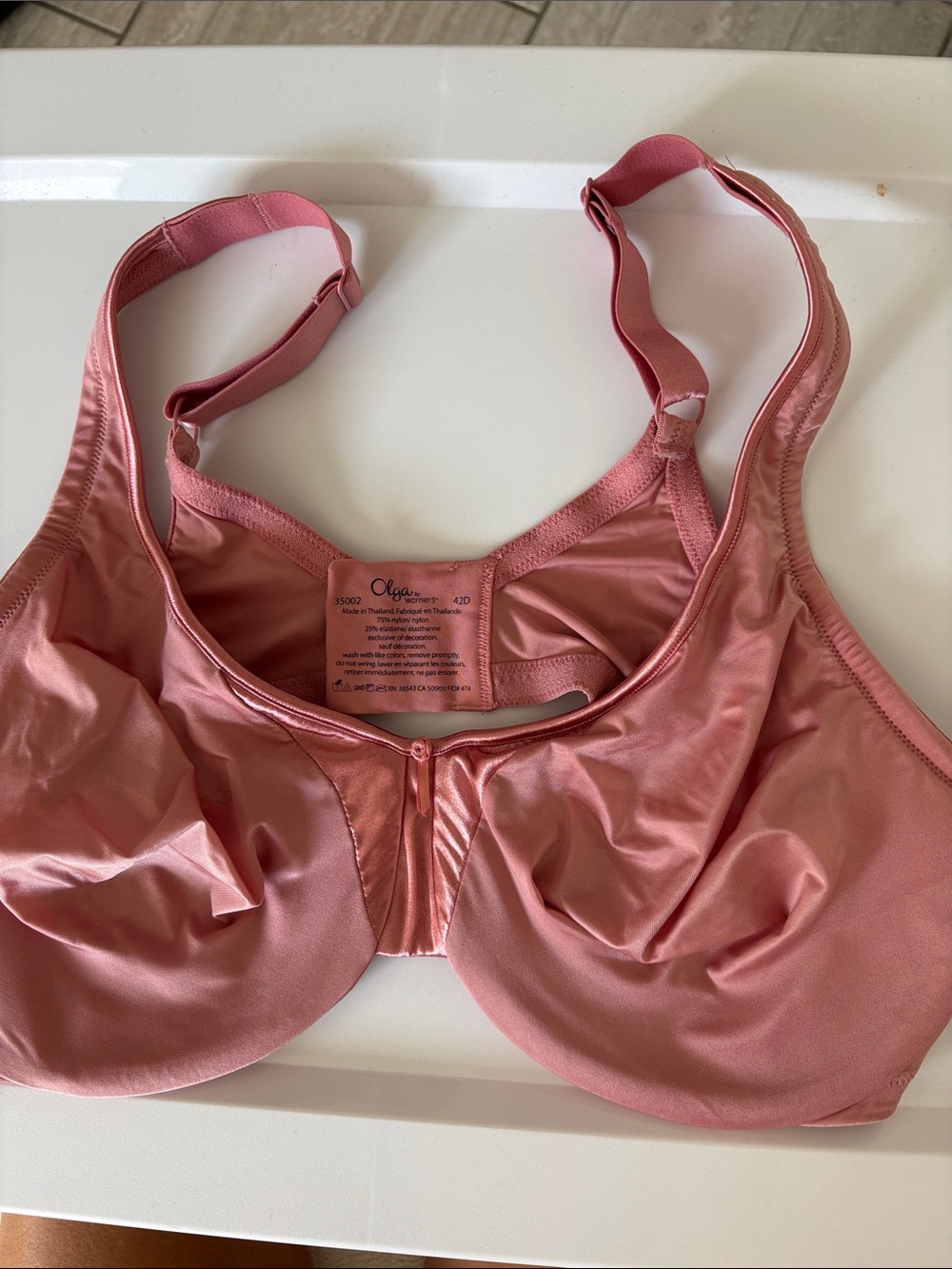Olga Women's Rose Pink Full Coverage Underwire Bra